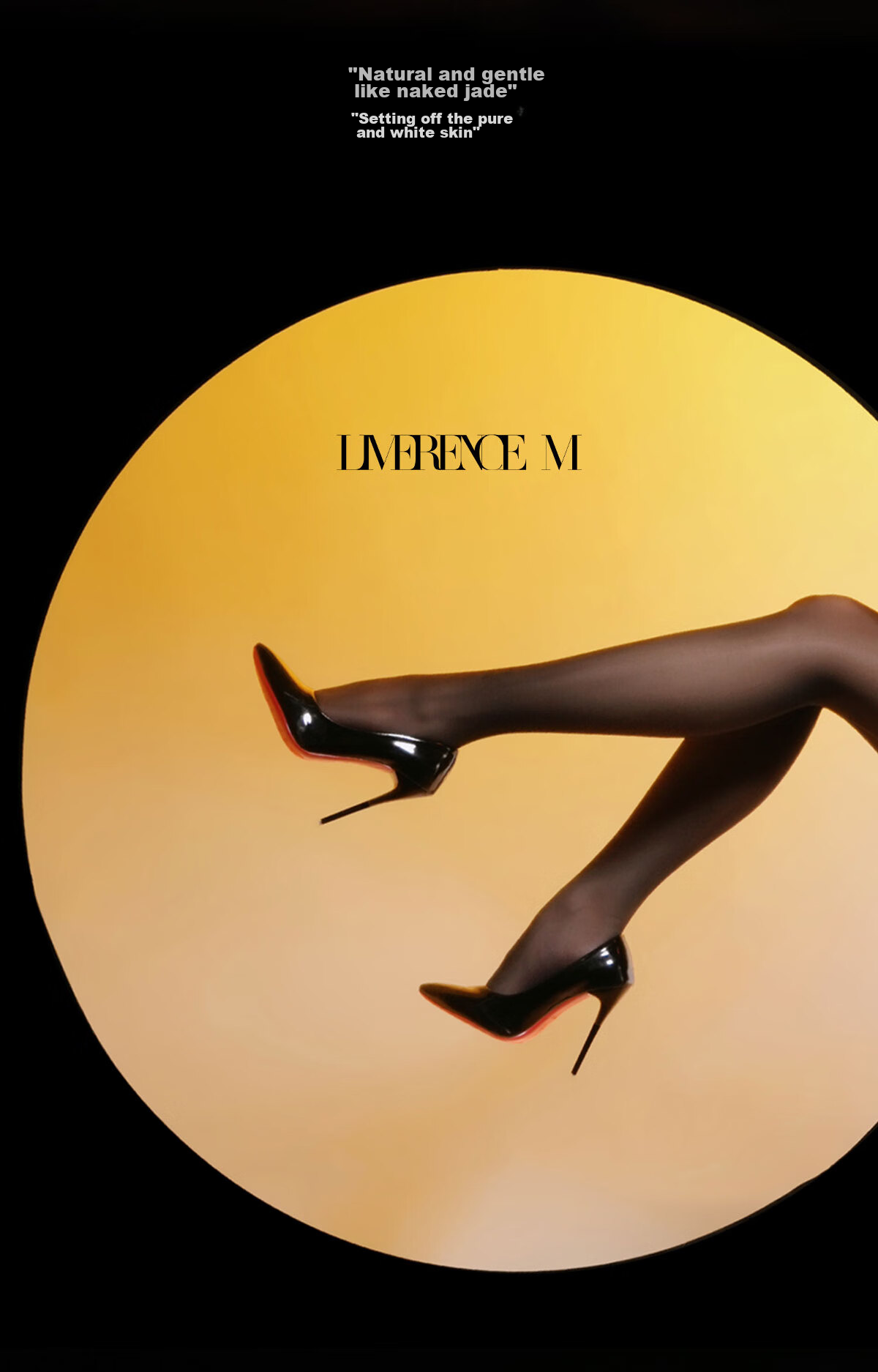 Limerence M [Dark Night] Stockings 18D Matte Seamless Silky Sexy Pantyhose, Black (High-Waist Seamless), Size L 5