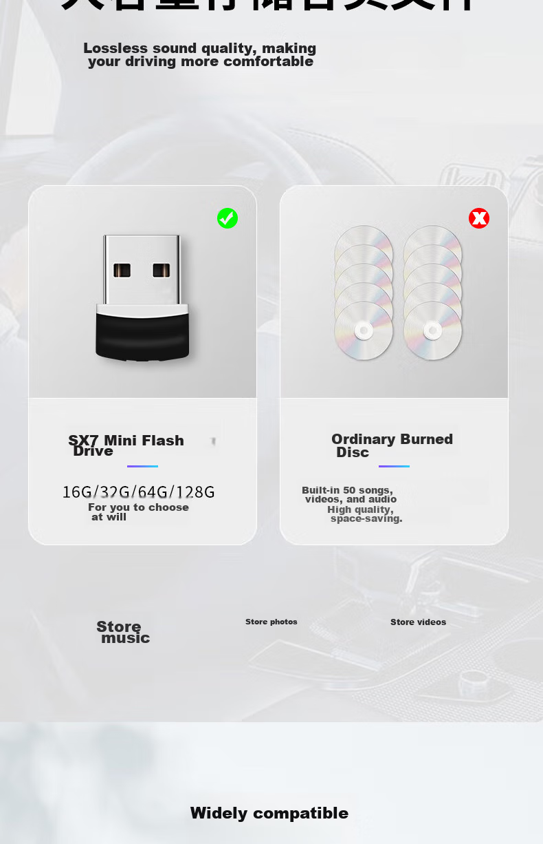 Lenovo 64GB USB 2.0 SX7 Mini Car Office USB Flash Drive Black 5