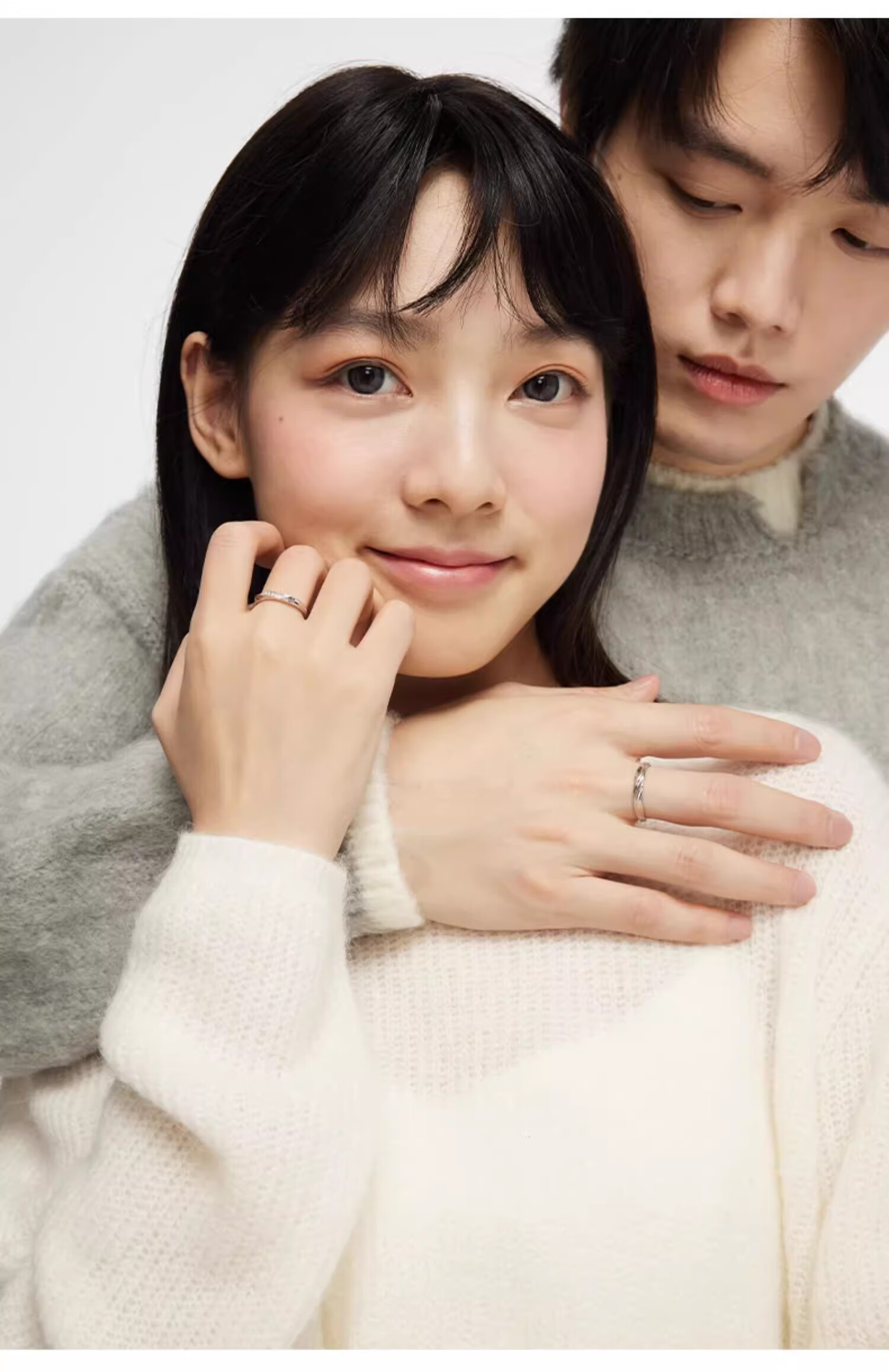 Kadiluo Couple's Matching Rings, 925 Sterling Silver Love Bracelets, Luxurious High-End Birthday Gift for Boyfriend Or Girlfriend 8