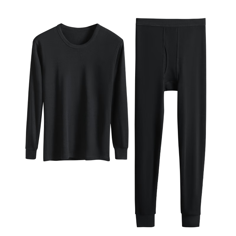 LangSha Autumn Underwear Set, Pure Cotton Men's Thin Style, New Fall And Winter Product, Cotton Undershirt, Antibacterial, Anti-Mite, Base Layer Thermal Underwear Set
