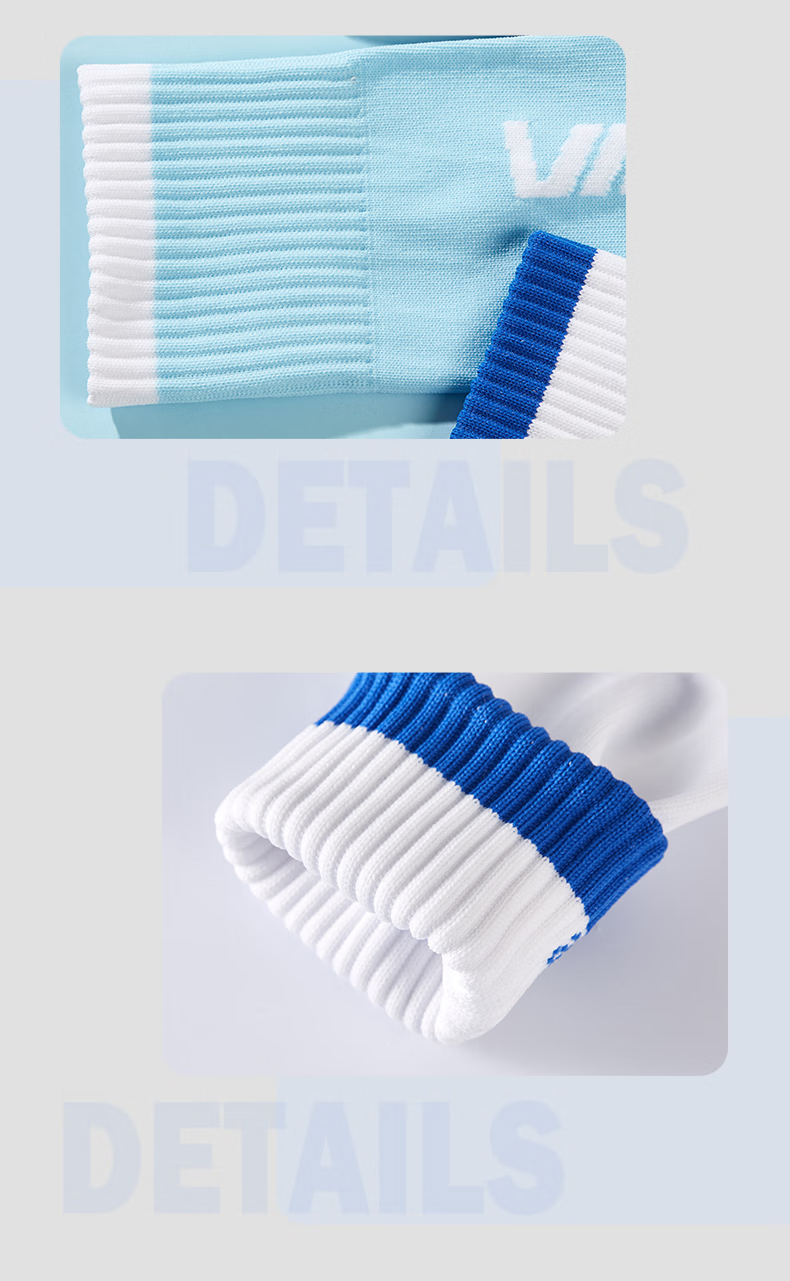 VICLeO Men's Women's Adult Children Long Socks Soccer Socks Knitted Breathable Training Competition Football Socks 802-1 White M 8
