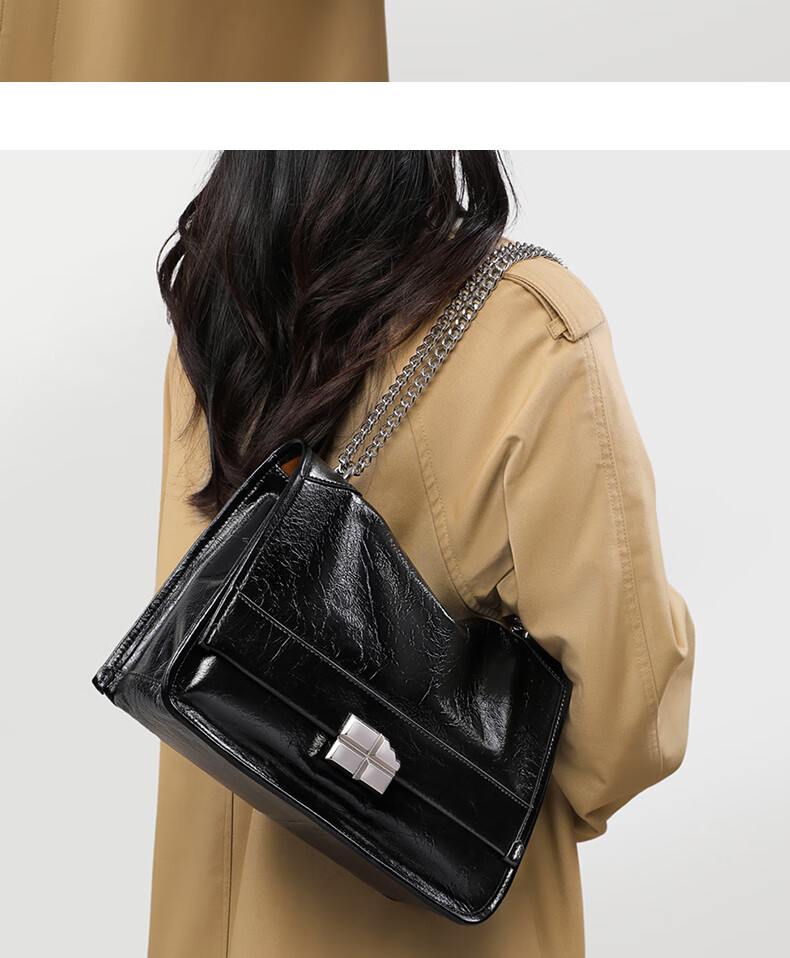 Aiqinghai Top-Grain Leather Handbag, Women's Shoulder Crossbody Bag, Underarm Tote Bag, Birthday Mother's Day Gift, Practical Present for Mom 2