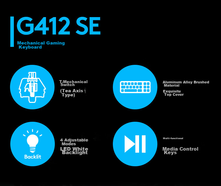 G G412TKL Wired Keyboard, Backlit Lighting Effects, Portable Compact Mechanical Switches (Similar to Brown Switch), No Numpad, 104 Keys, Valorant FPS E-Sports Gaming Keyboard 2