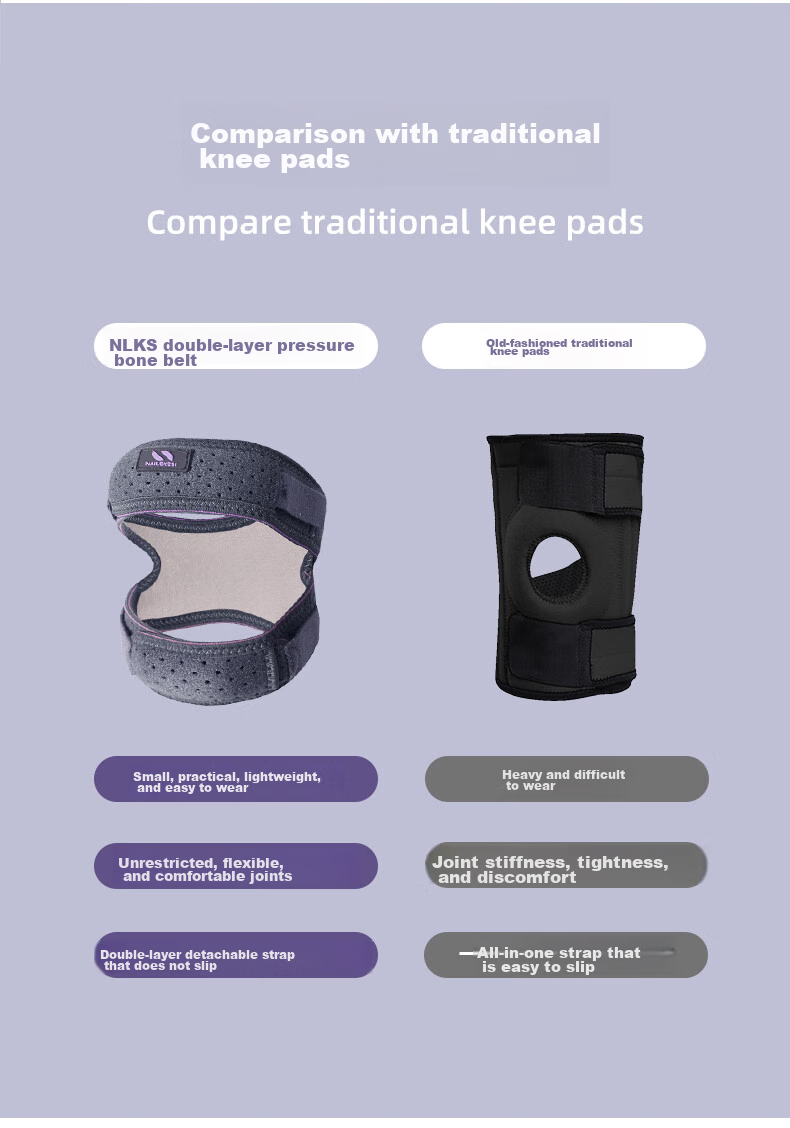 NAILEKESI Knee Brace for Hiking, Patellar Strap, Professional-Grade Climbing, Women's Special Sports Knee Protector, Badminton Running Knee Support for Me 7