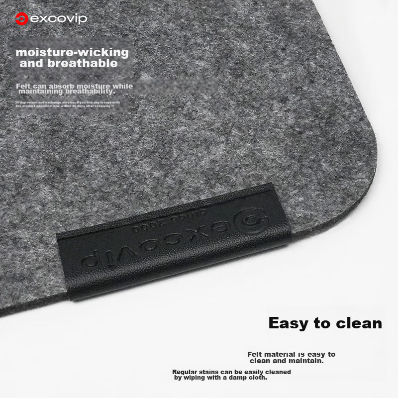 EXCO Felt Mouse Pad, Desk Mat, Extra Large, Computer Desk, Office Gaming, Wear-Resistant, Non-Slip, Rubber Bottom, Thickened, E-Sports Keyboard Pad, 800*300mm, Rollable And Portable, Light Gray 0298 4
