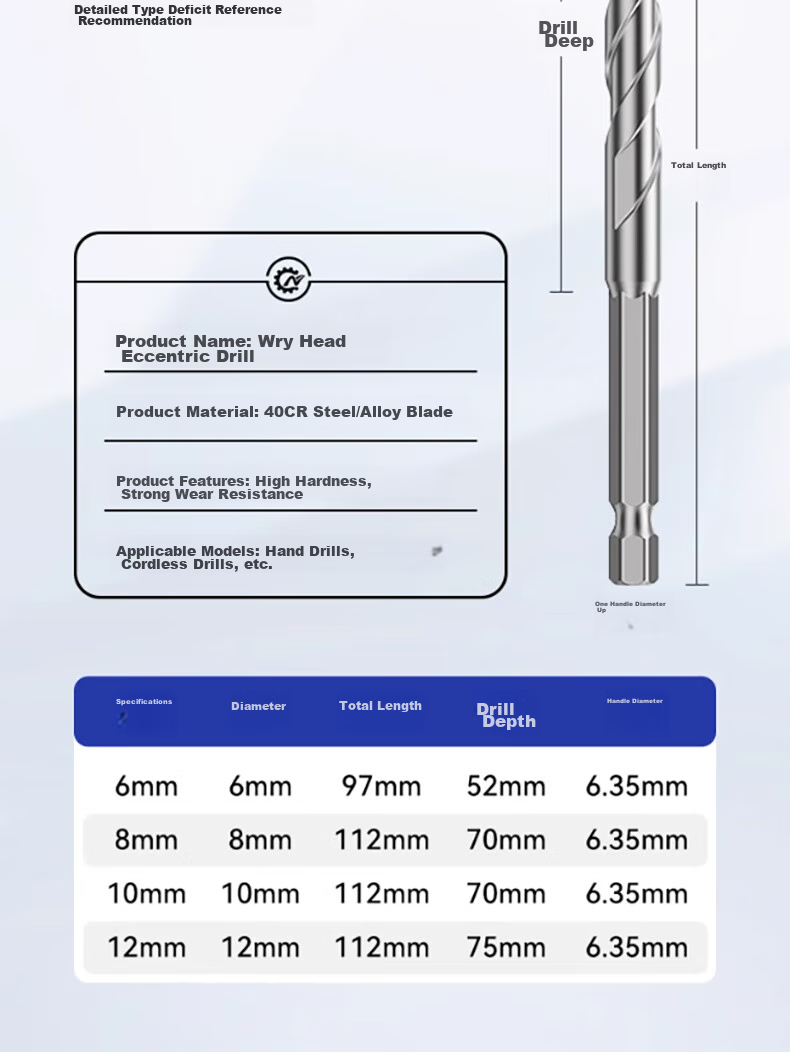Dedong Ceramic Tile Drill Bit Eccentric Offset Head Concrete Super Hard Special Triangular Ceramic Alloy Drill for Cement Glass 15