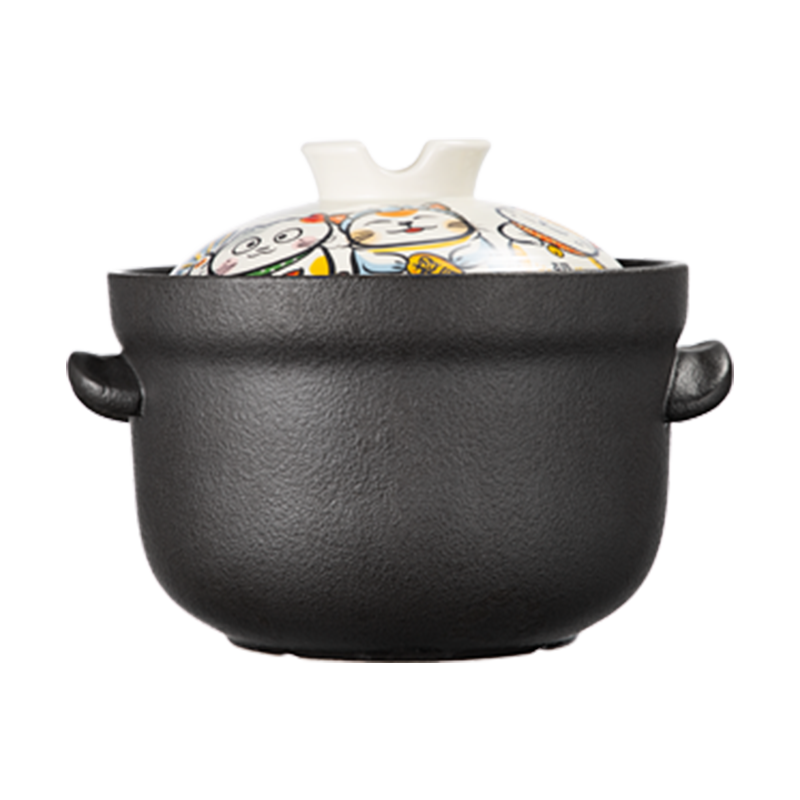 COOKER KING Clay Pot Stew Pot 4.5L Ceramic Pot for Soup, Medicinal Decoction, Porridge, Rice, Health Tonic, Large Belly Pot for Gas And Coal Gas Stoves