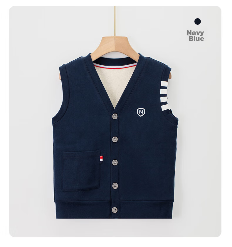 NUBIWU Children's Vest, Boys' Waistcoat, Big Kids' Outer Wear Vest, Boys' Spring Style Sleeveless Jacket Clothing 14