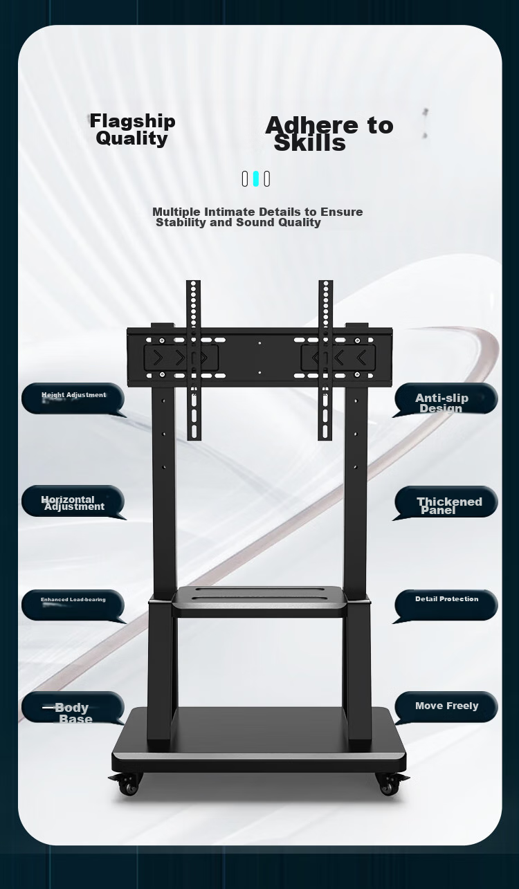 ProPre TV Mobile Stand, 55-100 Inch Large Screen Floor-Standing Integrated TV Bracket, TV Cart, Video Conference Stand 6