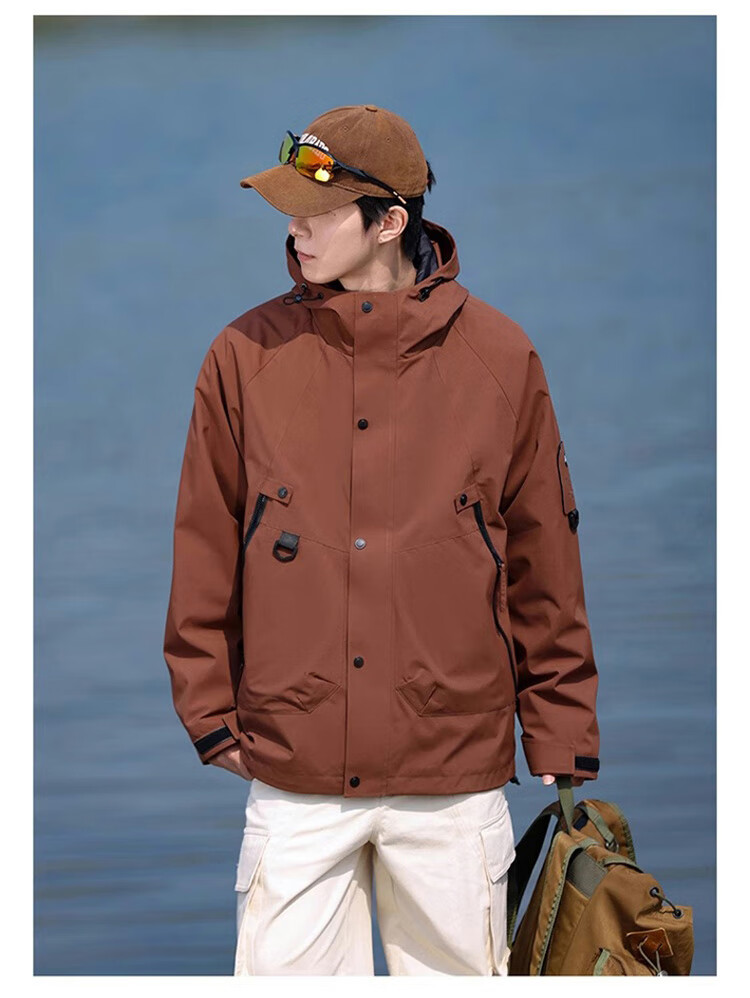 JEEP SPIRIT Men's Three-In Jacket, Men's Windbreaker, Autumn And Winter Warm Casual Fleece Outerwear 19