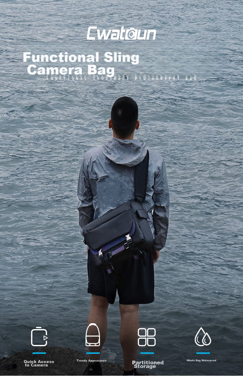 CWATCUN Shoulder Camera Bag, Photography Bag, Crossbody And Shoulder Professional Camera Bag, Stylish Commuter Bag Suitable for Fuji, Sony, Canon, Leica DSLR Camera Bags 2
