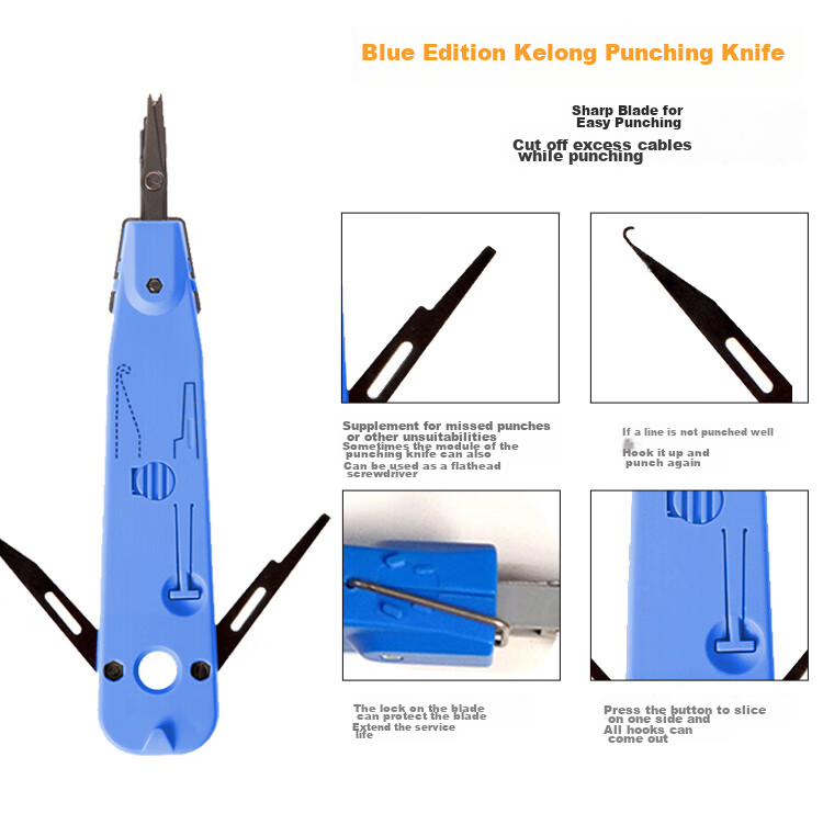 Jingmingshu NF-1206 Network Tool Kit, Network Cable Crimper, Cable Tester, Wire Stripper, RJ45 Connectors, Network Tools, Network Tool Set 14