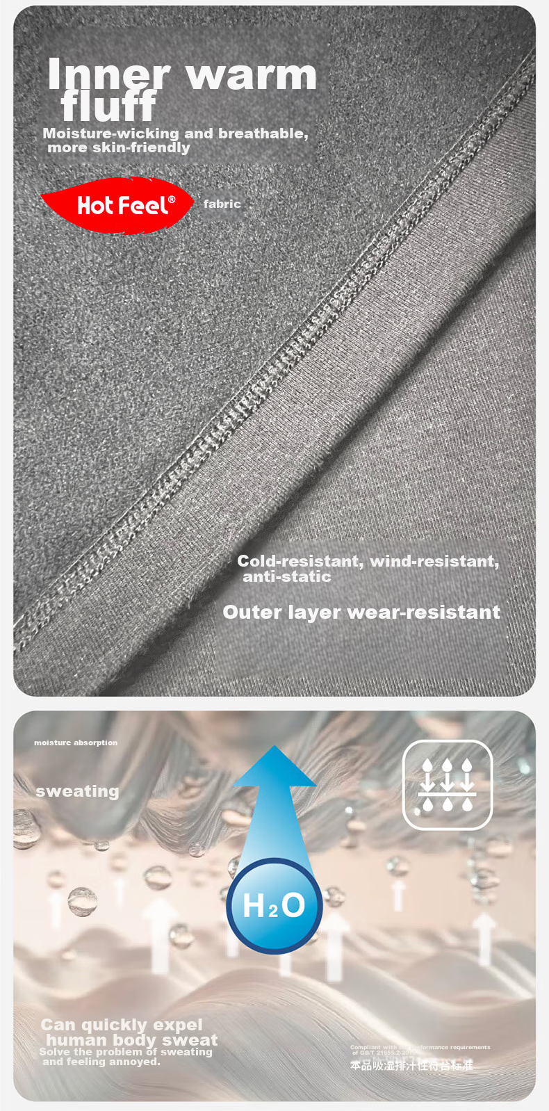 Yuejili Thermal Underwear Set for Men, Warm High-Elasticity Acrylic Undershirt And Long Johns, Antibacterial Comfortable Autumn Wear, Breathable Mid-Autumn Festival Gift 6