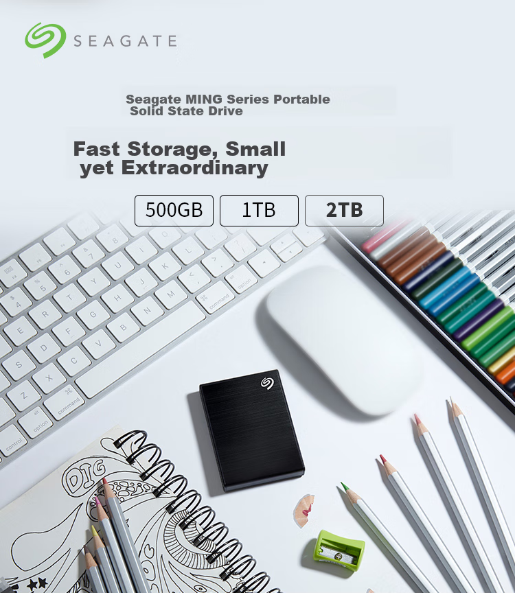 SEAGATE Solid State Portable Hard Drive, 2TB PSSD, USB3.2, SEAGATE Ruiyi, Mini Compact, High-Speed Transfer, Portable And Compact, 3-Year Warranty 2