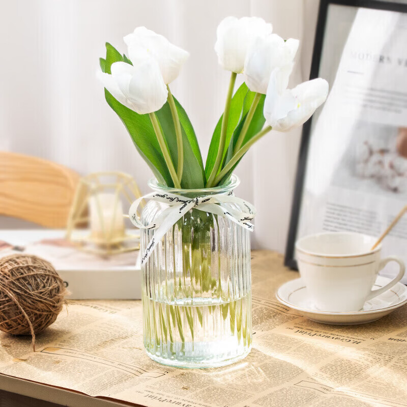 Jidukongjian Glass Vase, Flower Arrangement Vase, Green Plant Hydroponic Ecological Bottle, Flower Pot, Decorative Ornament