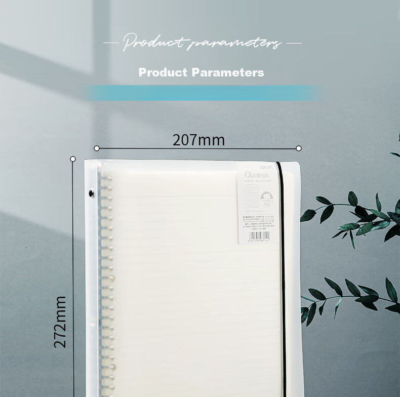 Deli B5/60 Sheets Loose-Leaf Notebook, 26 Holes, Replaceable Pages, for Notes, Exams, Study, Error Correction, Stationery - Transparent Ruled Lines 17