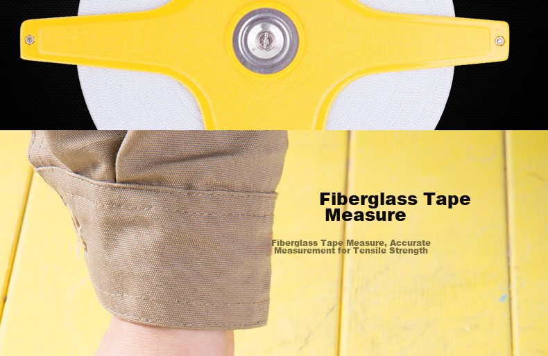 Deli Frame Fiber Ruler, Handheld Measuring Tape, Engineering Measuring Ruler, Leather Tape Measure, 100m X 12.5mm 5