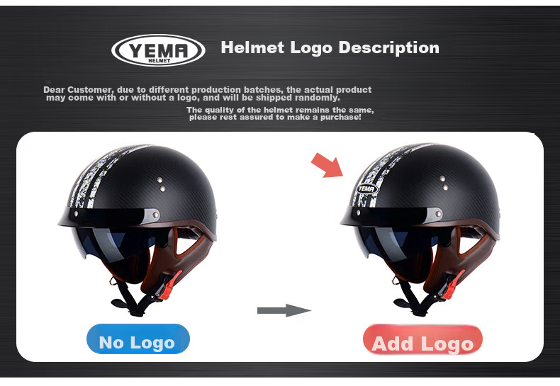 YEMA 636S Carbon Fiber Electric Motorcycle Helmet, Stylish Lightweight Half Helmet for Men And Women, Retro Motorcycle Safety Helmet, Suitable for All Seasons, XL Size, Matte Long Strip Flower Patter 1