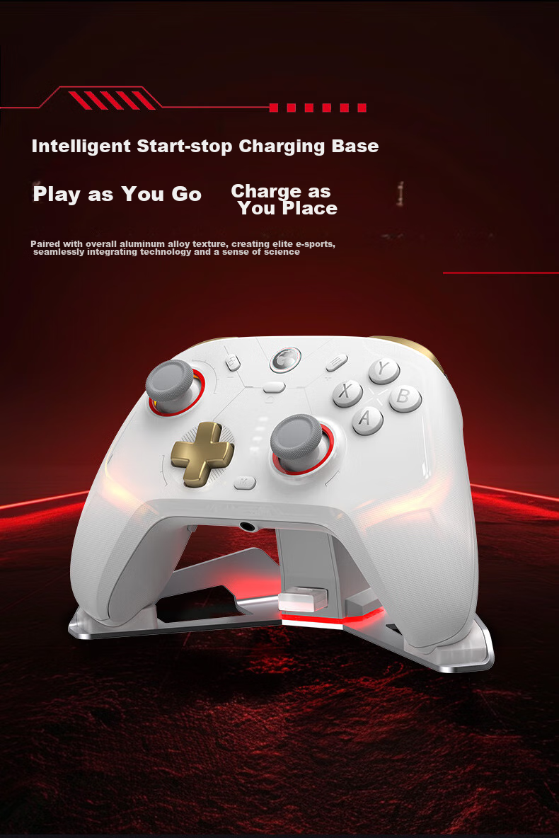 GAMESIR Fengxingzhe 2 Wireless Game Controller Motion-Sensing Switch Controller with Base, Compatible with Mobile Android Apple PC Bluetooth NS2 Computer TV Steam Original Genshin Impact Black Myth: Wukong Zero 10