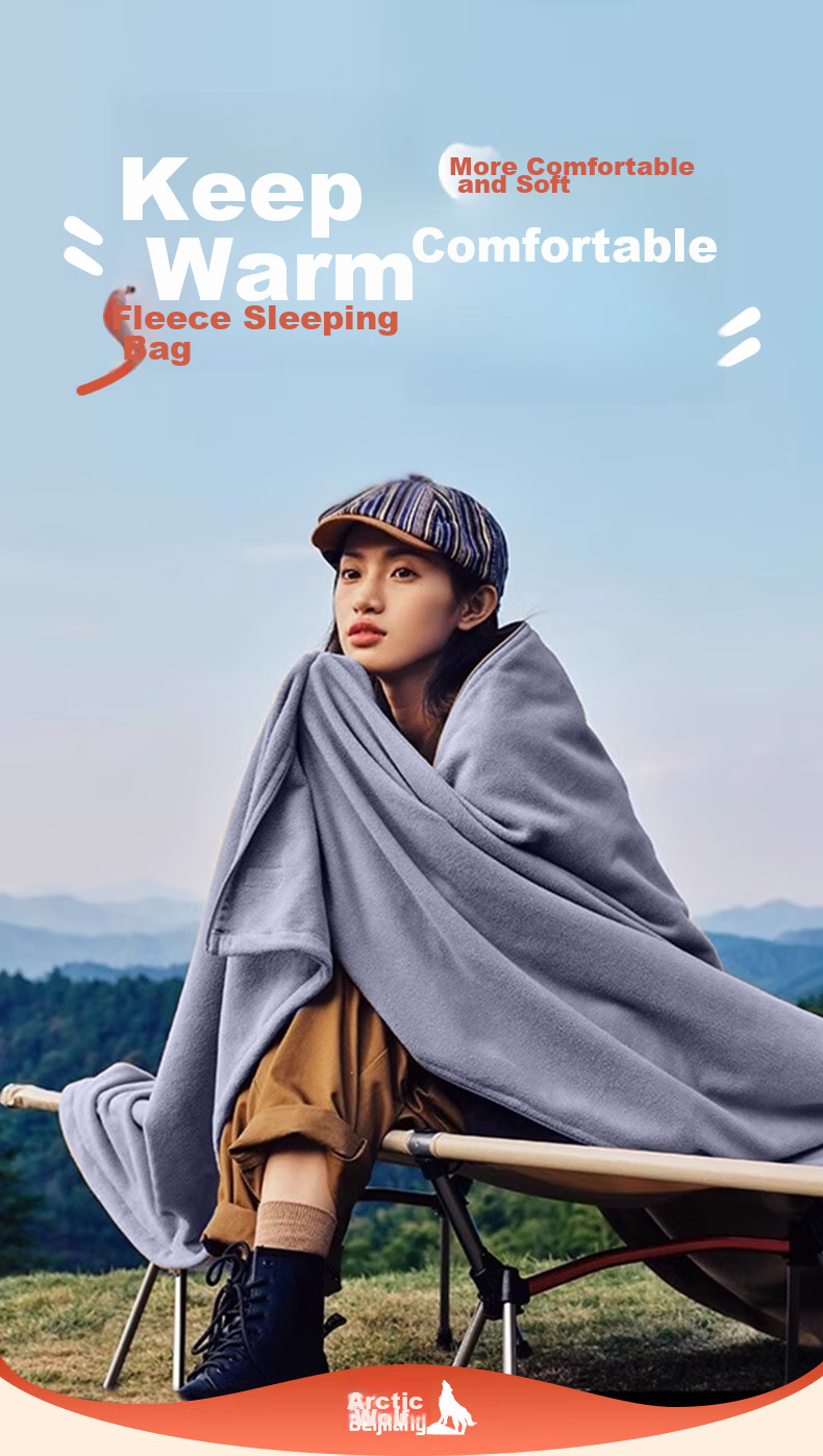 Arctic Wolf Lightweight Outdoor Sleeping Bag Adult Camping Thin Four-Season Portable Ultra-Light 680G Dirt-Resistant Quilt 2
