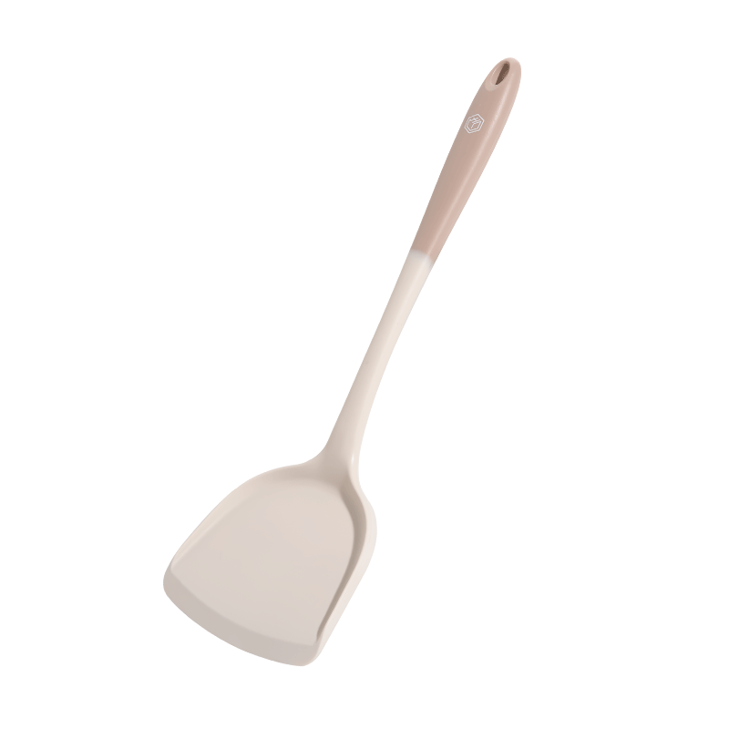 JD Jingzao Silicone Spatula and Soup Ladle Set with Beech Wood Handle, Extended Heat-Resistant Kitchen Utensils