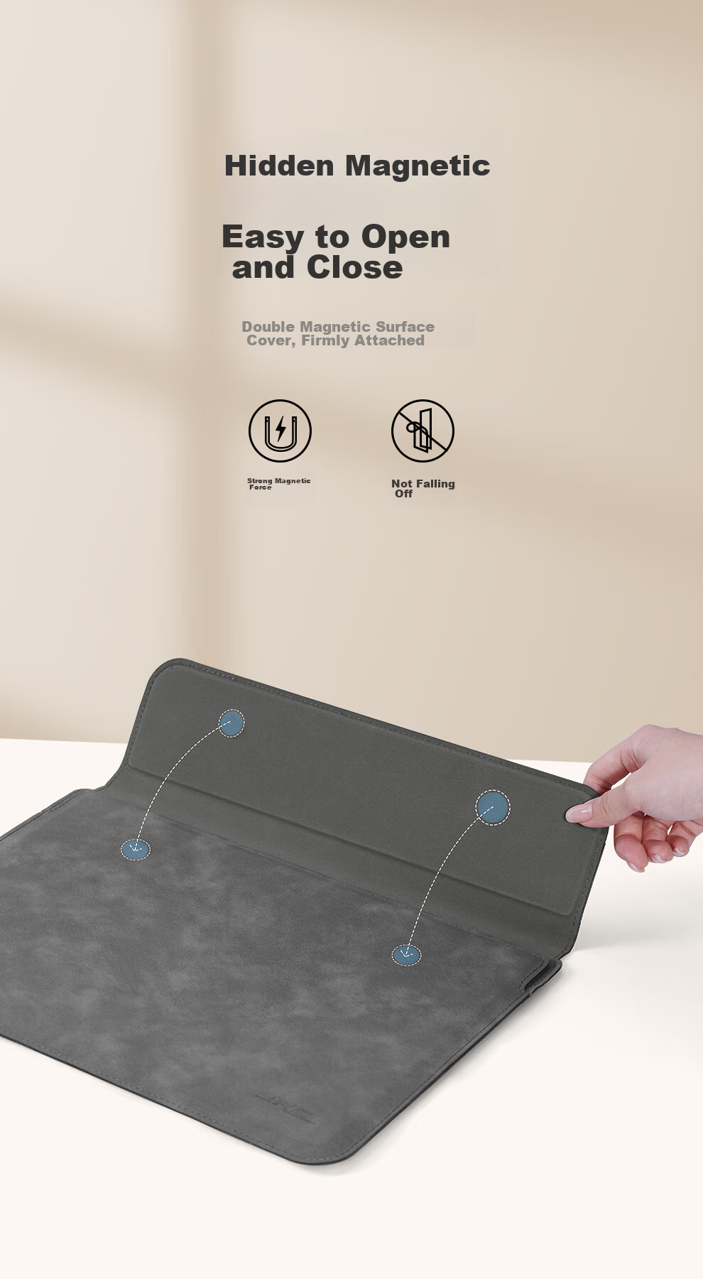 Jichuan Laptop Sleeve, Notebook Inner Case, 14-Inch Protective Cover, Storage Bag, Suitable for Apple MacBook Pro, Honor Huawei MateBook, Lenovo ThinkPad Xiaoxin, HP 9