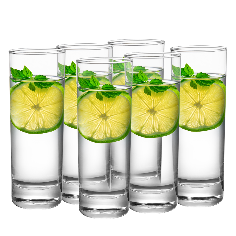 Ocean Thai Imported Glass Water Cups, Milk And Juice Cups, Tea Cups, Beverage Cups, 340ml Set of Six