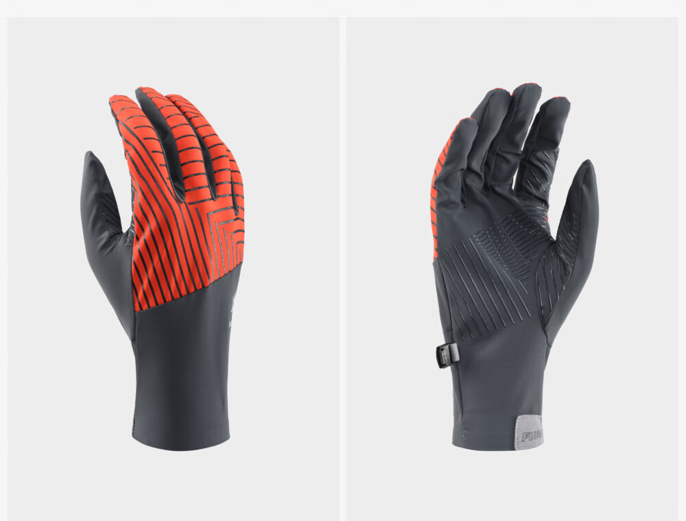KAILAS Women's Running Gloves KM2458201, Flame Red/moon Rock Gray, Size S 12