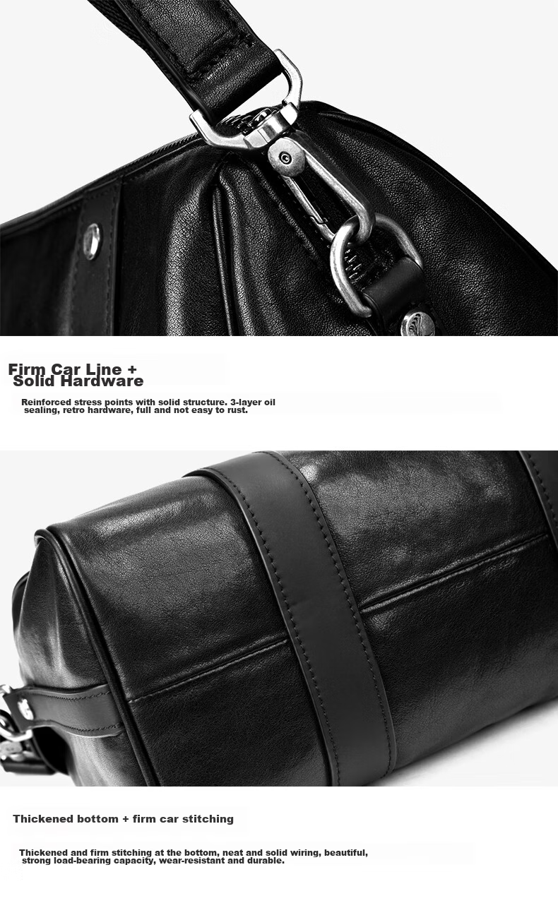 Pabojoe Top-Grain Leather Shoulder Crossbody Bag, Large Capacity Shoulder Bag, Commuter Backpack for Men, Versatile Fashionable Trendy Men's Bag 15
