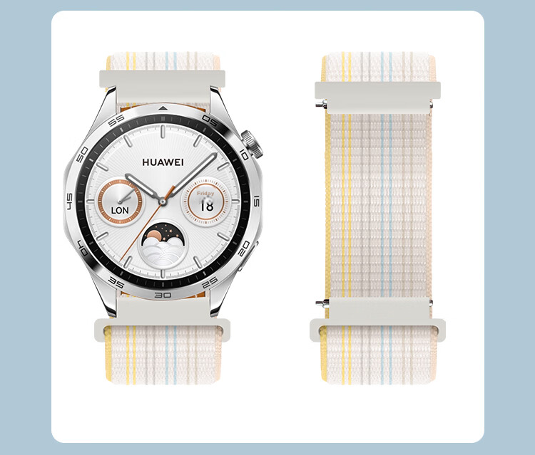 Freeson Compatible with Huawei WATCH4/3/GT4/3/2/Pro/Honor Magic2/GS3 (46mm) Smartwatch, Loop Nylon Strap Breathable Wristband 22mm Black 9