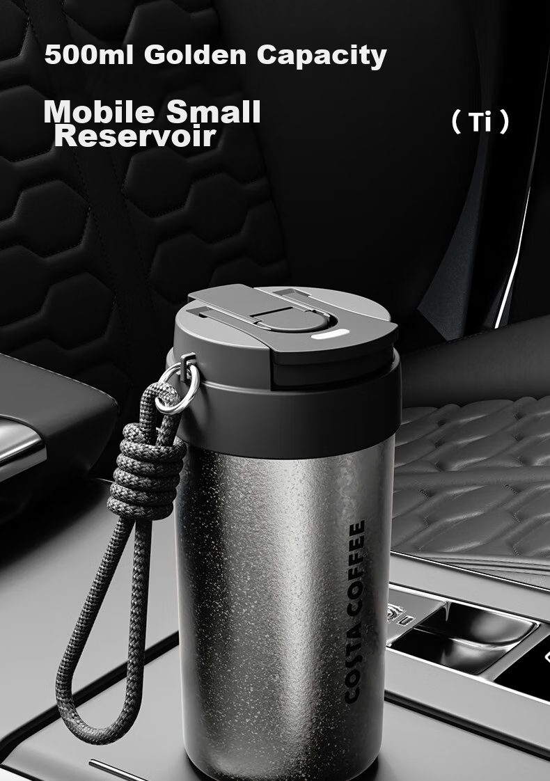COSTA Pure Titanium 0 Coating Antibacterial Insulated Hot And Cold Coffee Water Cup for Men And Women, Portable Outdoor Car-Mounted High-End Gift Box Set 14