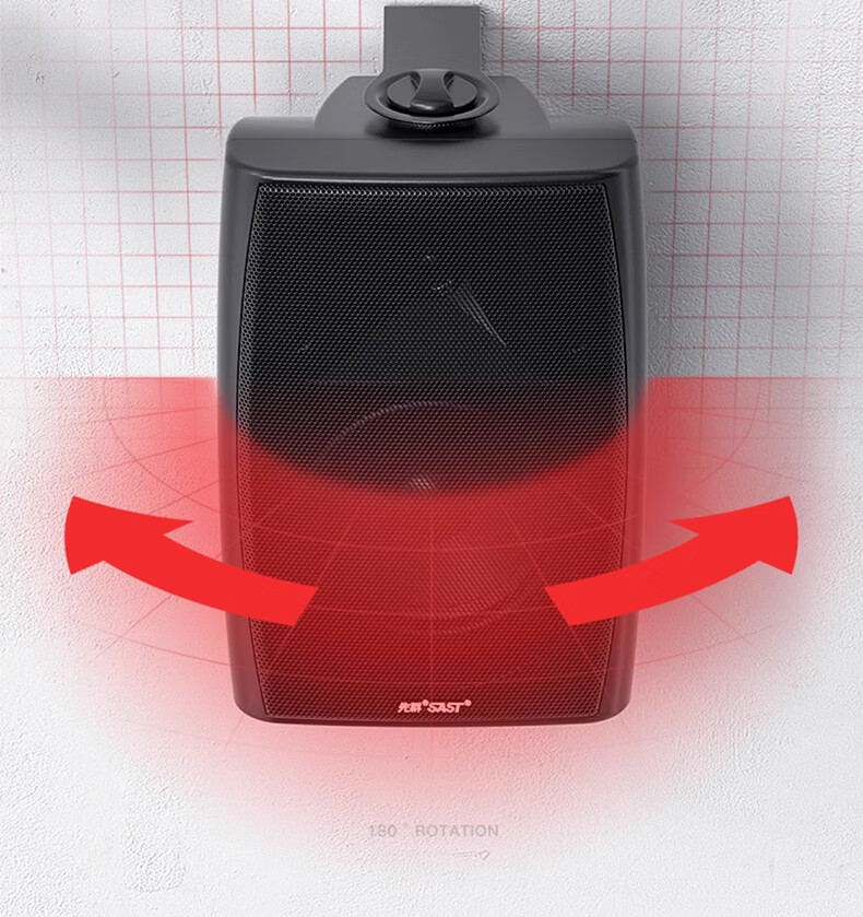 SAST 60W Wall-Mounted Speaker, Passive Wall-Mounted Speaker for Connecting Amplifier, Background Music, Public Address System, Restaurant And Conference Broadcasting, Constant Voltage DW60 Black 13