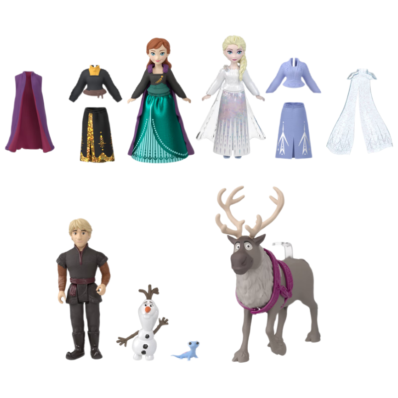 Barbie Birthday Gift, Pretend Play Toy for Girls, Princess Doll - Frozen Companion Toy Set HLX05