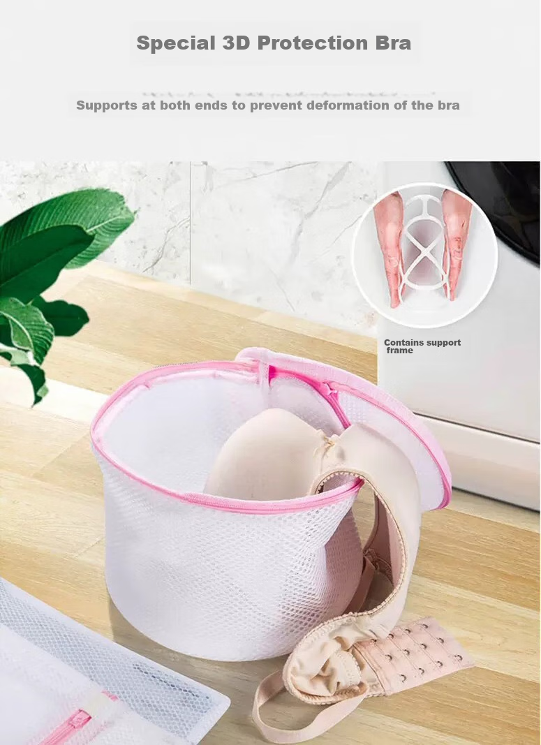 Jingxun Laundry Mesh Bags for Drum Washing Machines, Specialized Protective Bags with Fine Mesh, Thickened And Enlarged Size, Bra And Underwear Bags, 2 Pieces 5