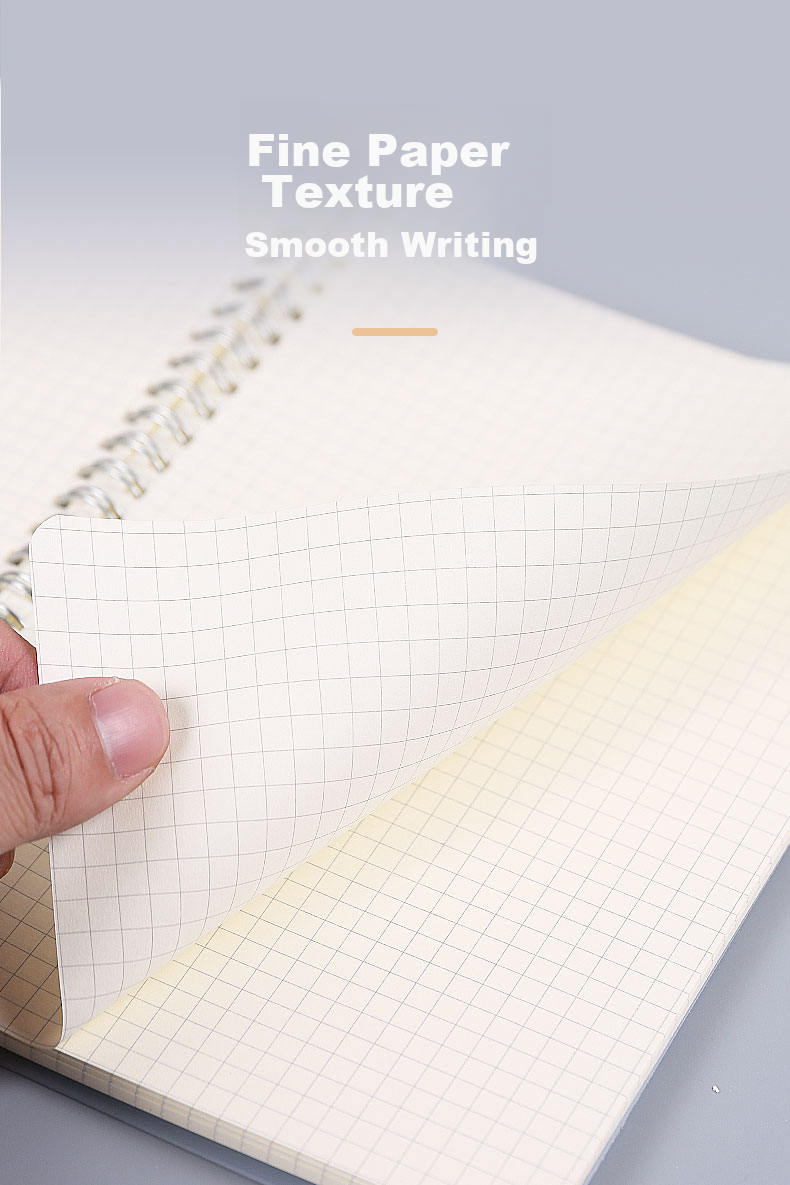 SHEN SHI B5/80 Sheets Transparent Cover Spiral Notebook Soft Copy Book Blank Page Journal Notebook Wirebound Notebook 1 Blank Version J8518-2 10