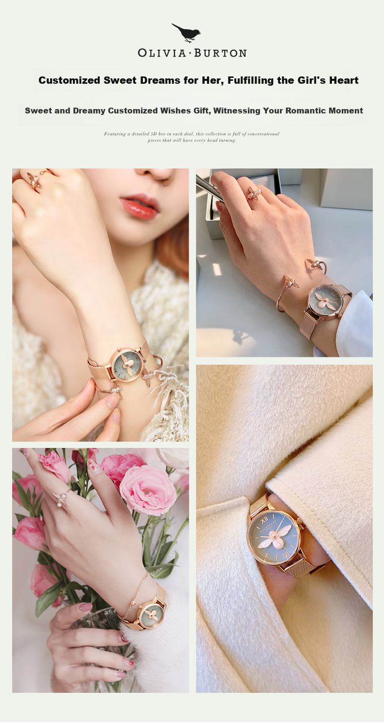OLIVIA BURTON Women's Watch, Ob Self-Operated Little Bee, European And American Fashion, Birthday And Mid-Autumn Festival Gift for Girlfriend, OB16EX116 6