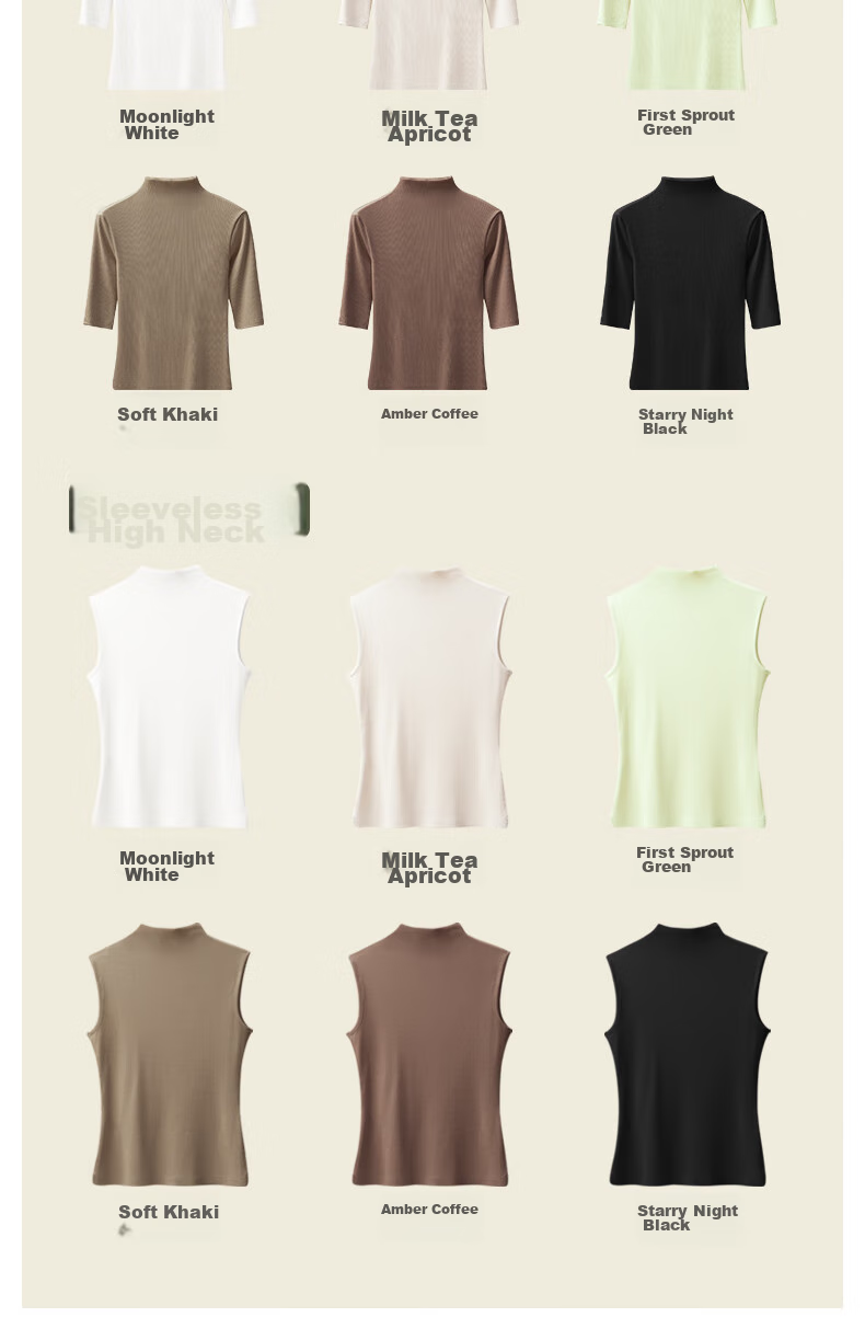 MONTAGUT Modal Cotton Turtleneck Base Layer for Women, Slim Fit Fashionable Short-Sleeve Thin Undershirt with Elbow-Length Sleeves 19