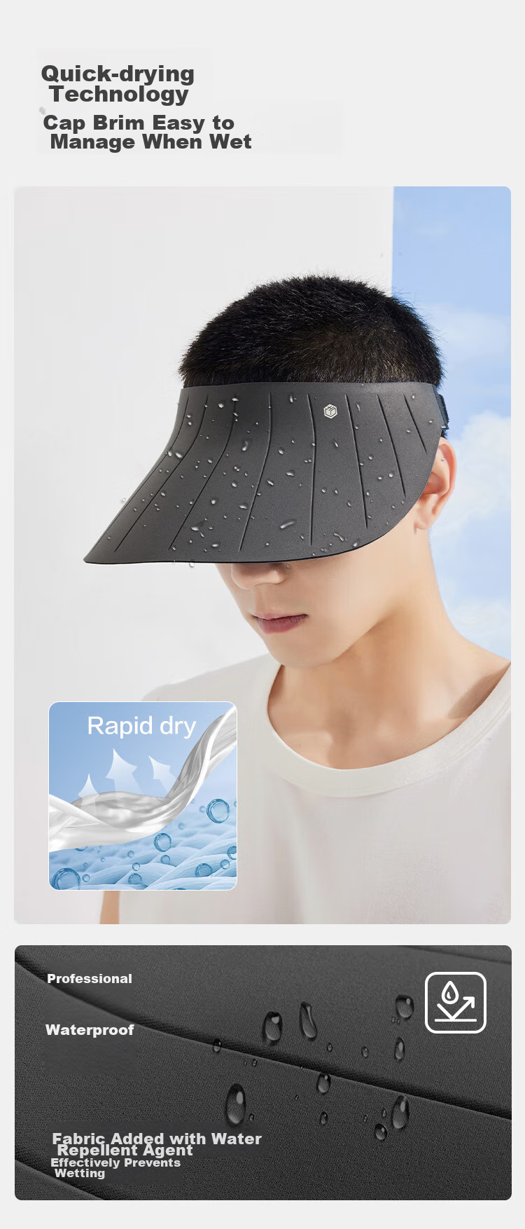 JD Jingzao Magnetic Sunshade Hat Men Sunscreen Hat Women Sunscreen Face Mask Full Face Cover Sun Hat Portable Open-Top Face Gaiter 10