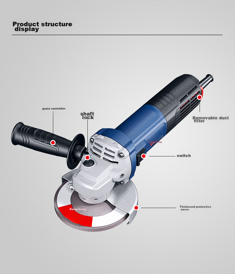 Dongcheng 1100W Angle Grinder S1M-FF Industrial Angle Polisher, Cutting Machine, Hand Grinder, Electric Tool 12