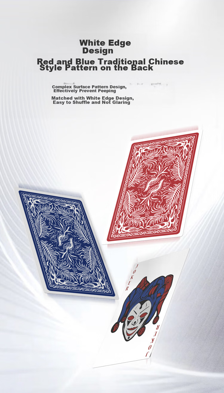 JD Original High-Quality Grade A Blue Core Paper Guandan Special Playing Cards, Durable Competition Cards with Large Print, 10 Decks, Back-To Seaso 4