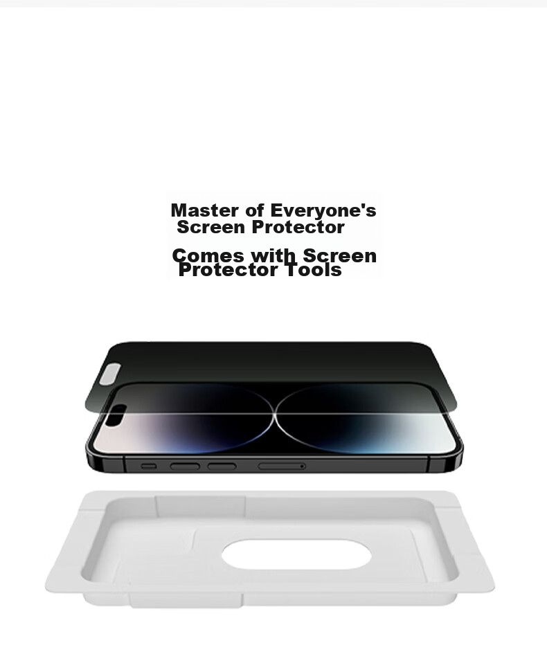 BELKIN IPhone 15 Pro Tempered Glass Screen Protector, Privacy Film for IPhone 15 Pro, Anti-Peeping Film, Antibacterial And Shockproof OVA149 19