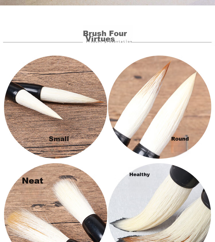 Fenshang Calligraphy Brush Pen, Pure Goat Hair, Large Regular Script, for Students, Children And Beginners' Calligraphy Practice, Tip Length Approximately 4cm 7