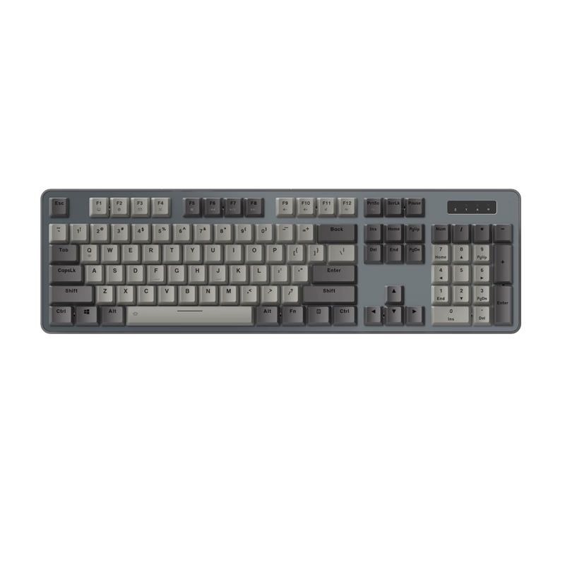 DAREU EK810 Wireless Mechanical Keyboard, Laptop Office Business Keyboard, 2.4G Bluetooth Tri-Mode Connection, Full-Size 104 Keys, Deep Space Gray Brown Switches
