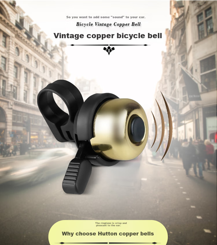 HOTUN Bicycle Bell, Loud Mountain Bike Bell, Old-Style Horn, Children's Bicycle Accessory, Complete Set, Universal XLD-02 Silver 3