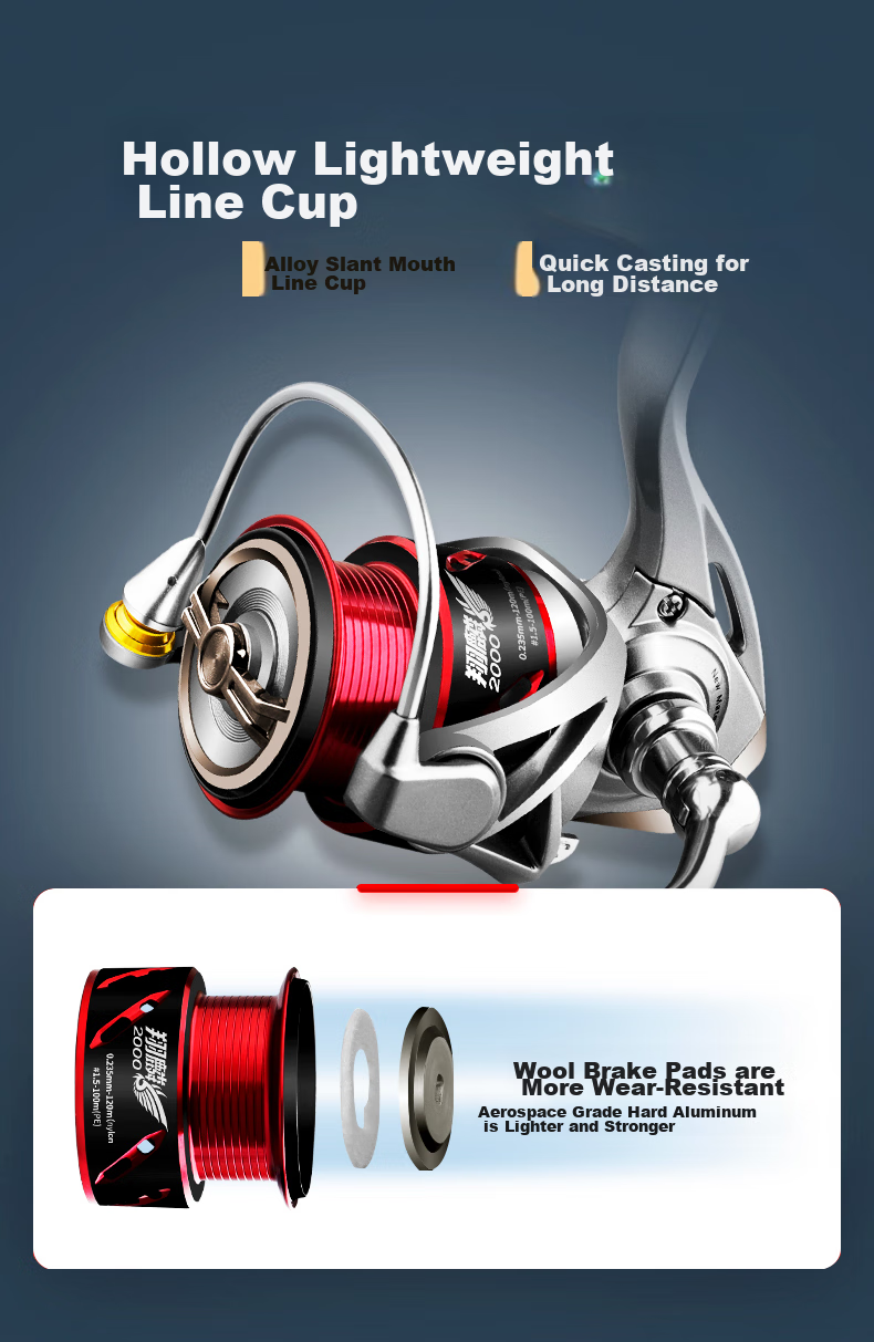 GW Qianglin 800 Micro Wheel Hub Carbon Fiber Ultra-Light Anti-Seawater Spinning Reel 6