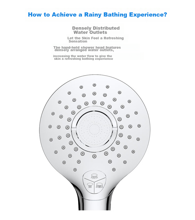 FAENZA Shower Pressure-Boosting Handheld Shower Head, Single-Handed Shower Sprayer, Water Spray Head F3A9805C 8