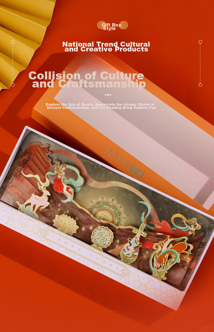 TaTanice Ancient Chinese Style Dunhuang Fairy Tale Bookmark, Graduation Season Gift, Birthday Present, Sticky Note Book Clip, Reading Card, Back-To And Graduation Gift 1