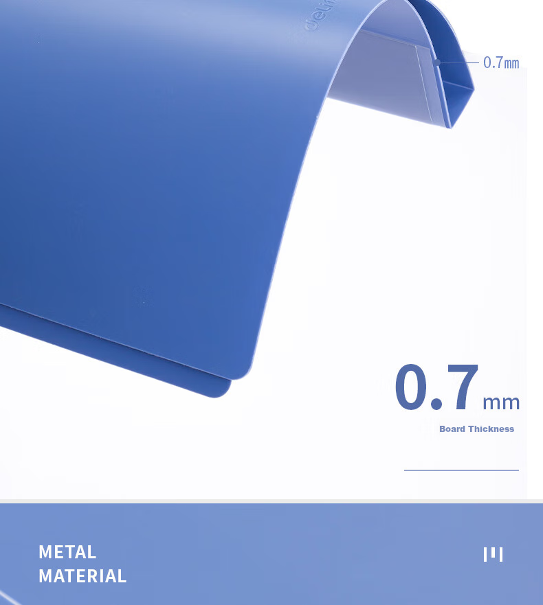 Deli A4 Double Strong Clip/document Folder/paper Folder/exam Paper Folder/poem Recitation Contract Folder/file Folder/document Holder/office And Study Supplies Single Gray-Blue 8