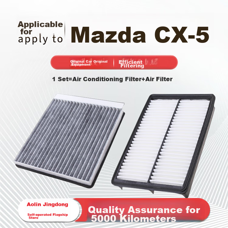 Aolin Air Filter Set Including Air Conditioning Filter And Air Filter Cleaner for 2013-2025 Mazda CX-5 (2.0L/2.5L) 1