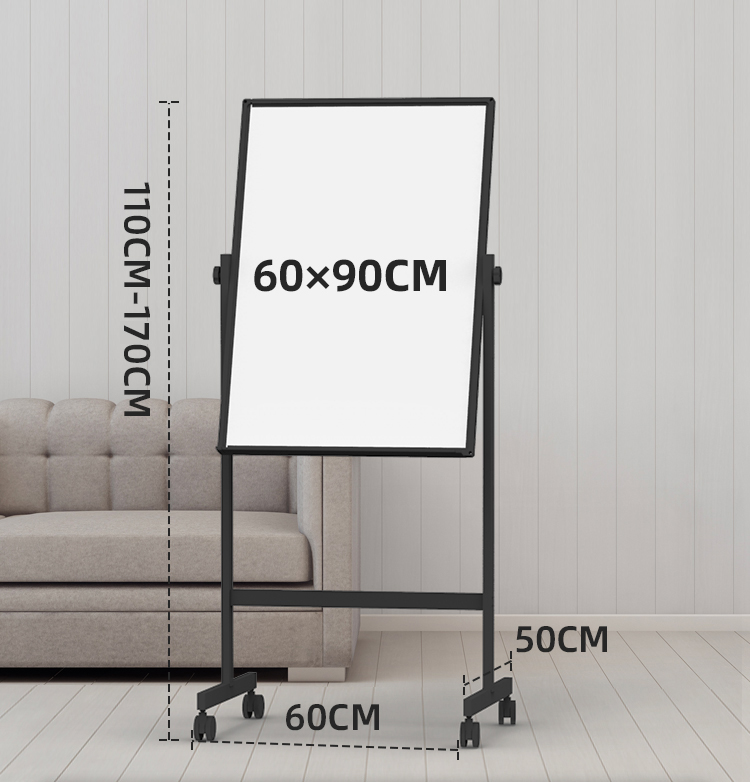 Bibiniu 60*90cm Whiteboard Stand, Office And Teaching Blackboard for Home Use, Children's Writing Board, Double-Sided Adjustable Height And Flip Function BBNV6090 11
